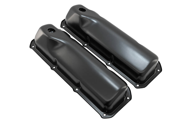 Steel Valve Covers Fits 1969–1982 Ford SB 351C‑351M‑400M‑Boss 302 – Smooth – 1 Hole – Black