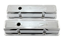 1958-86 CHEVY SMALL BLOCK 327 TALL STEEL VALVE COVERS - CHROME W- 327 LOGO