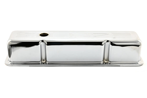 1958-86 CHEVY SMALL BLOCK 327 TALL STEEL VALVE COVERS - CHROME W- 327 LOGO