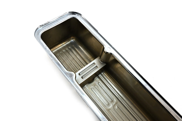 1958-86 CHEVY SMALL BLOCK 327 TALL STEEL VALVE COVERS - CHROME W- 327 LOGO