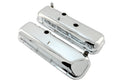 Steel OEM‑Style Tall Valve Covers Fits 1965–1972 Chevy BB 396‑427‑454 – Recessed Corner – 1–2 Holes – Chrome