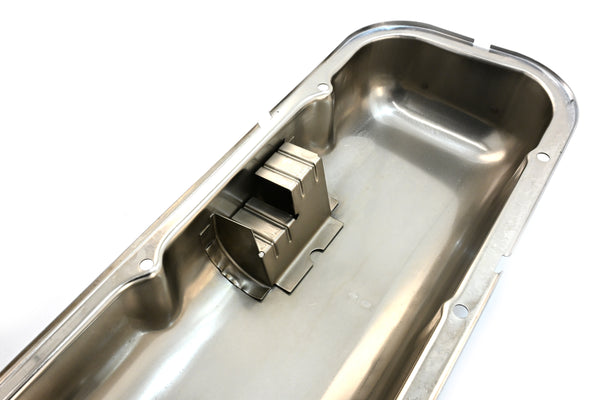 Steel OEM‑Style Tall Valve Covers Fits 1965–1972 Chevy BB 396‑427‑454 – Recessed Corner – 1–2 Holes – Chrome