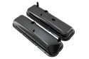 Steel OEM‑Style Short Valve Covers Fits 1965–1972 Chevy BB 396‑427‑454 – Recessed Corner – 1–2 Holes – Black (With Dripper Rails)