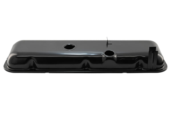 Steel OEM‑Style Short Valve Covers Fits 1965–1972 Chevy BB 396‑427‑454 – Recessed Corner – 1–2 Holes – Black (With Dripper Rails)