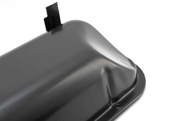 Steel OEM‑Style Tall Valve Covers Fits 1965–1972 Chevy BB 396‑427‑454 – Recessed Corner – 1–2 Holes – Black