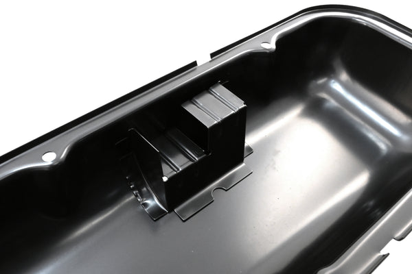 Steel OEM‑Style Tall Valve Covers Fits 1965–1972 Chevy BB 396‑427‑454 – Recessed Corner – 1–2 Holes – Black