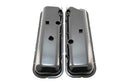 Steel OEM‑Style Short Valve Covers Fits 1965–1972 Chevy BB 396‑427‑454 – Recessed Corner – 1–2 Holes – Black