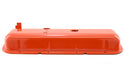 Steel OEM‑Style Tall Valve Covers Fits 1965–1972 Chevy BB 396‑427‑454 – Recessed Corner – 1–2 Holes – Orange