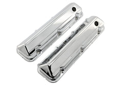 Steel Valve Covers Fits 1968–1997 Ford 429-460 Big Block Engines – Smooth – 1 Hole – Chrome