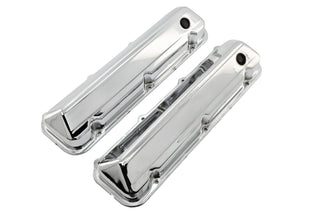 Steel Valve Covers Fits 1968–1997 Big Block Ford BBF 429-460 – Smooth – 1 Hole – Chrome