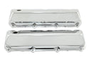 Steel Valve Covers Fits 1968–1997 Ford 429-460 Big Block Engines – Smooth – 1 Hole – Chrome
