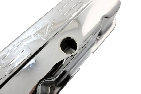 Tall Steel Valve Covers for 1965-1995 Chevy BB 396-502 – 454 Logo – Chrome