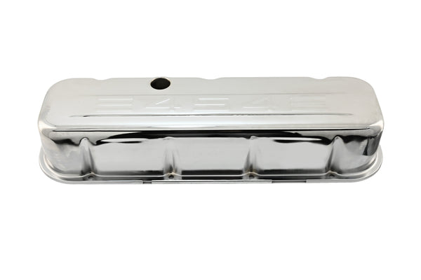 Tall Steel Valve Covers for 1965-1995 Chevy BB 396-502 – 454 Logo – Chrome
