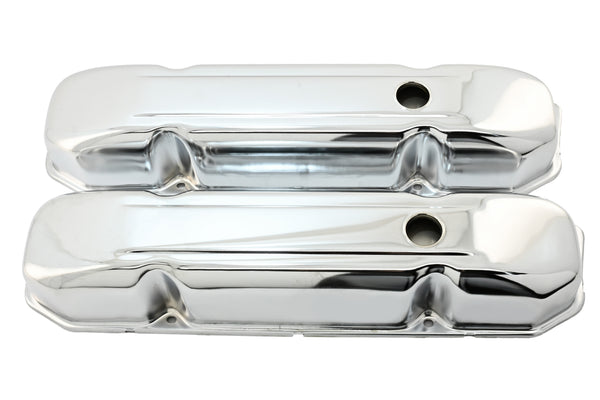 1958-88 MOPAR BIG BLOCK 383-426-440 STEEL WEDGE VALVE COVERS - CHROME