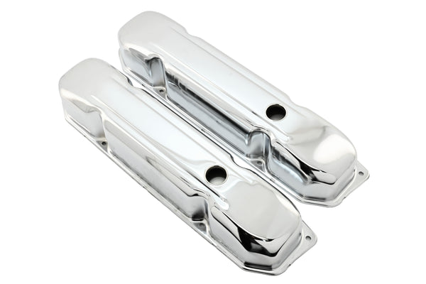 1958-88 MOPAR BIG BLOCK 383-426-440 STEEL WEDGE VALVE COVERS - CHROME