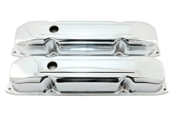 1958-88 MOPAR BIG BLOCK 383-426-440 STEEL WEDGE VALVE COVERS - CHROME