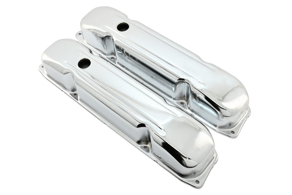 1958-88 MOPAR BIG BLOCK 383-426-440 STEEL WEDGE VALVE COVERS - CHROME