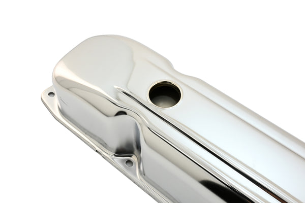 1958-88 MOPAR BIG BLOCK 383-426-440 STEEL WEDGE VALVE COVERS - CHROME