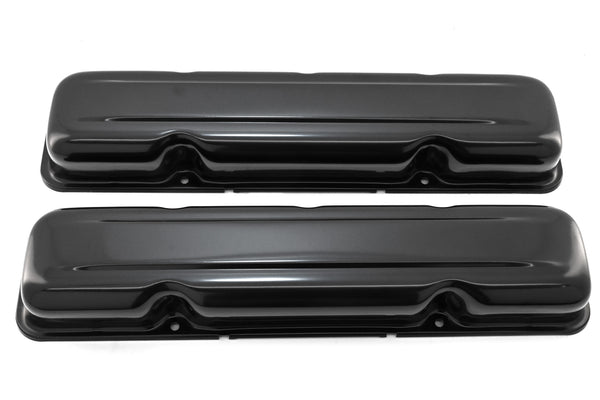 1968-79 AMC-JEEP 304-360-390-401 V8 STEEL VALVE COVERS - BLACK