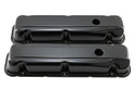 1968-81 BUICK SMALL BLOCK 350 SHORT STEEL VALVE COVERS - BLACK