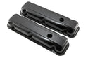1968-81 BUICK SMALL BLOCK 350 SHORT STEEL VALVE COVERS - BLACK