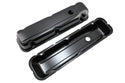 1968-81 BUICK SMALL BLOCK 350 SHORT STEEL VALVE COVERS - BLACK