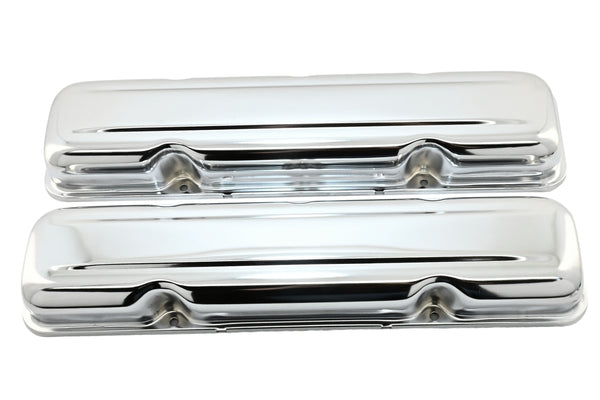 1968-79 AMC-JEEP 304-360-390-401 V8 STEEL VALVE COVERS - CHROME