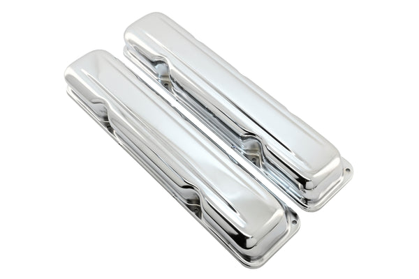 1968-79 AMC-JEEP 304-360-390-401 V8 STEEL VALVE COVERS - CHROME