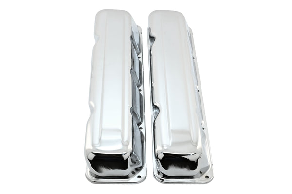 1968-79 AMC-JEEP 304-360-390-401 V8 STEEL VALVE COVERS - CHROME