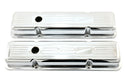 1958-86 CHEVY SMALL BLOCK 327 SHORT STEEL VALVE COVERS - CHROME W- 327 LOGO