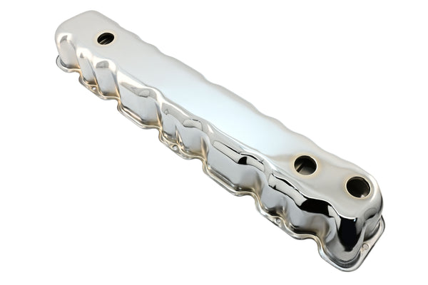 Steel Valve Cover Fits 1964–1988 AMC Jeep 199-232-258 Inline-6 – 3-Hole – Chrome