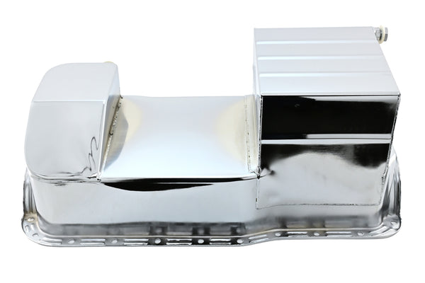 Ford Mustang 351W Racing Oil Pan 1979–1993 Dual Sump 7‑Qt - Chrome