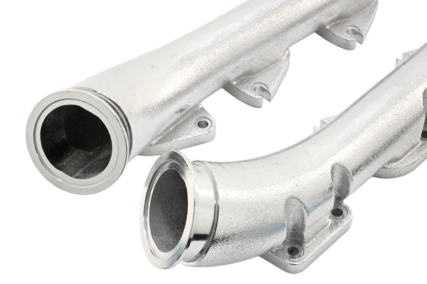 Cast Iron Low Profile V-Band Exhaust Manifolds 2003-up 5.7L/6.1L/6.2L/6.4L Dodge/Mopar Gen 3 Hemi Engines – Ceramic Silver