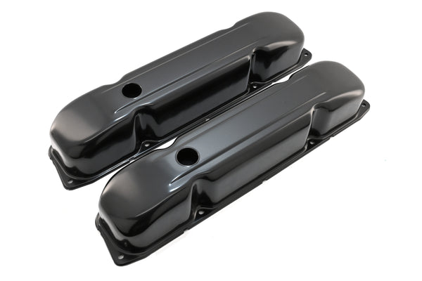 1958-88 MOPAR BIG BLOCK 383-426-440 STEEL WEDGE VALVE COVERS - BLACK