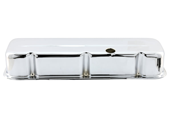 Steel Tall Valve Covers Fits 1965–95 Chevy BB 396‑427‑454‑502 – 1 Hole – Chrome