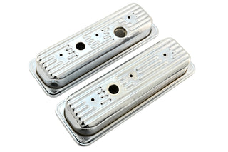 Steel Valve Covers with Bolt Kit – Fits 1985–1993 Chevy/GMC 4.3L V6 – Center Bolt – Embossed – Chrome