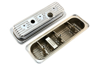 Steel Valve Covers with Bolt Kit – Fits 1985–1993 Chevy/GMC 4.3L V6 – Center Bolt – Embossed – Chrome