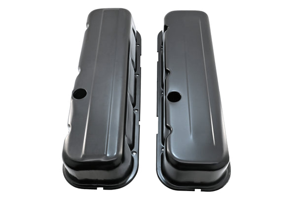 Steel Tall Valve Covers Fits 1965–95 Chevy BB 396‑427‑454‑502 – 1 Hole – Black