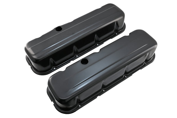 Steel Tall Valve Covers Fits 1965–95 Chevy BB 396‑427‑454‑502 – 1 Hole – Black