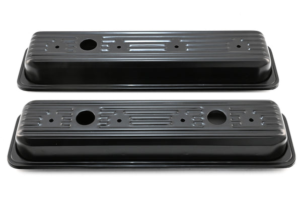 1987-00 CHEVY/GMC SB V8 5.0L & 5.7L VALVE COVERS – BLACK – CENTER BOLT – PAIR
