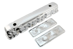 Steel Valve Cover & Side Plates Kit Fits 1962-74 Chevy 194-230-250 Inline 6 Engines – Chrome Finish – 2-Hole Design