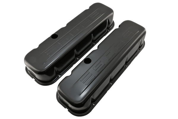 Steel 1965-2000 Chevy Bb 502 Tall Valve Covers C.I.D 502 Logo - Black