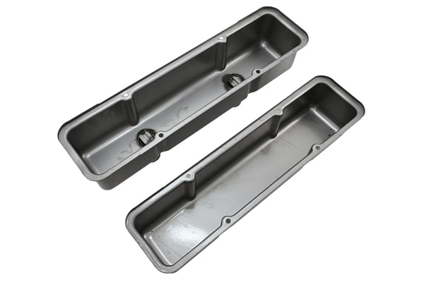 1958-86 CHEVY SMALL BLOCK 283-305-327-350-400 CIRCLE TRACK RACING STEEL VALVE COVERS - RAW
