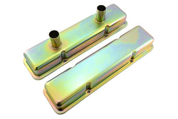 1958-86 CHEVY SMALL BLOCK 283-305-327-350-400 CIRCLE TRACK RACING STEEL VALVE COVERS - ZINC