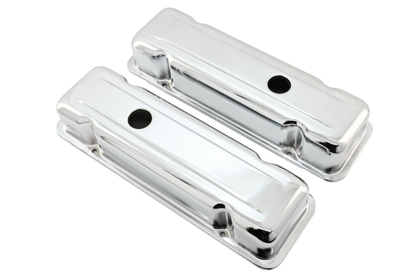 1980-84 Chevy 229 3.8L V6 Short Steel Valve Covers – Chrome