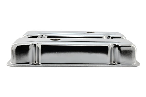 1980-84 Chevy 229 3.8L V6 Short Steel Valve Covers – Chrome