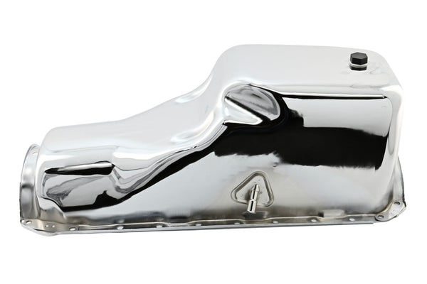 Steel Oil Pan – Fits 1966–1990 Chevy Big‑Block Truck 396‑402‑427‑454 – 6‑Quart Capacity – Chrome Finish