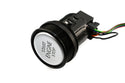 Universal RFID 12V Ignition Switch Engine Start Push Button System Anti Theft Kit – Silver Push-Start Button with Black Trim