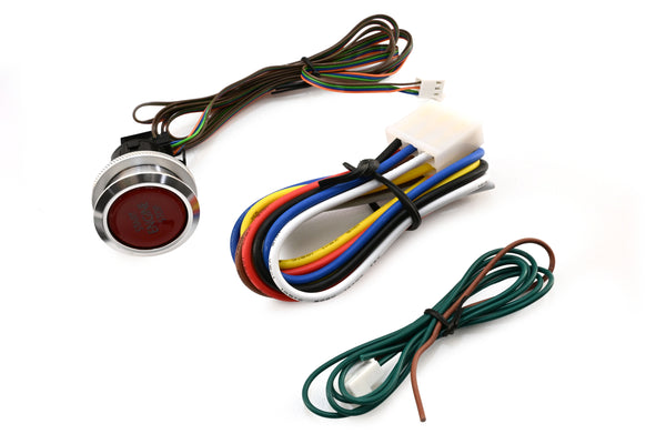 Universal RFID 12V Ignition Switch Engine Start Push Button System Anti-Theft Kit – Red Push-Start Button