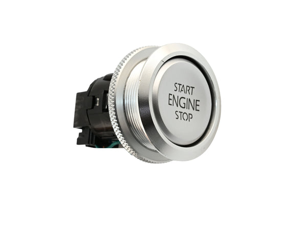 Universal RFID 12V Ignition Switch Engine Start Push Button System Anti Theft Kit – Silver Push-Start Button